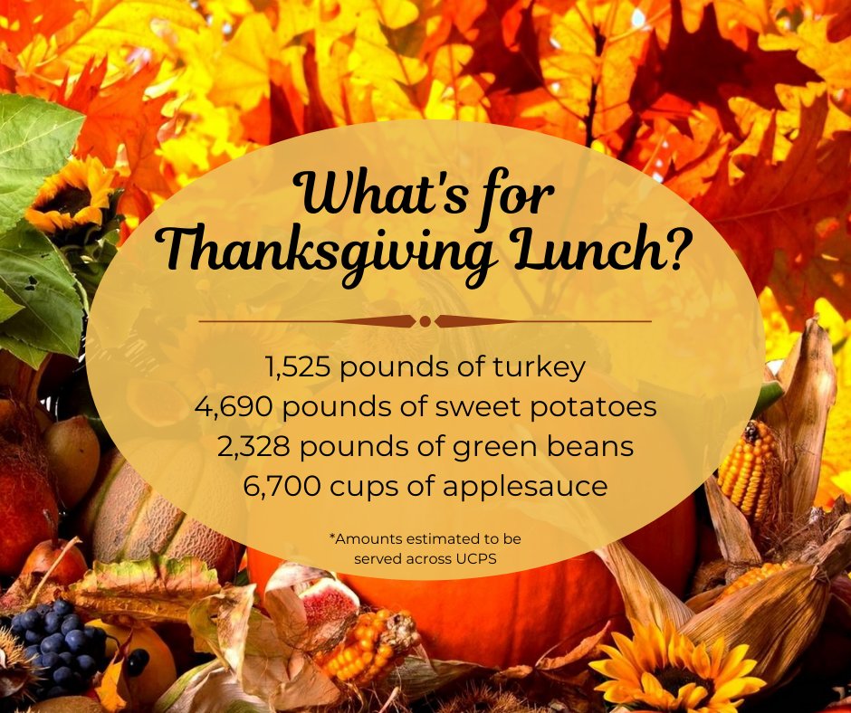 UCPSNutrition's tweet photo. For 3 days this week across UCPS, cafeterias are serving a special Thanksgiving Meal for our students. Can you believe this is how much food will be used for this one special meal?? 🦃
#LoveServingTheU 
@AGHoulihan #TeamUCPS #UCPSNC https://t.co/DUjRDbsZVO