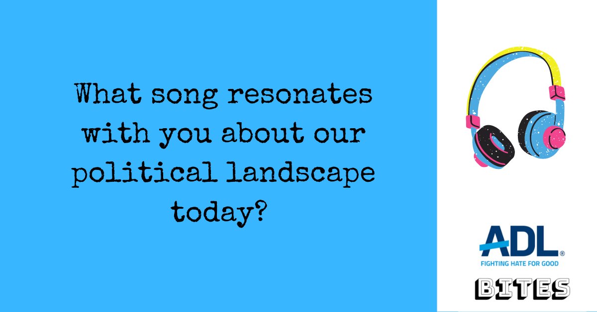 bites_media's tweet photo. What song resonates with you about our political landscape? 
@DebChad5 says ...
#LeanInToCivicsEd https://t.co/fMAALeokBD