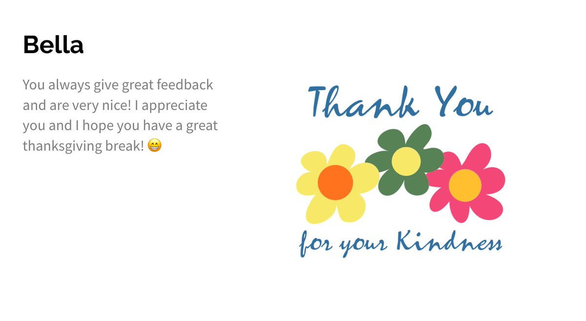mkevil23's tweet photo. Today, for American Education Week, we honor our Support Staff for all they do!  Thank you to Ms. Ross for everything she does... we took a moment to recognize Ms. Ross in class today with our "virtual thank you card".  @D23MacArthur #MAChasPRIDE https://t.co/VcdVqdTu8b