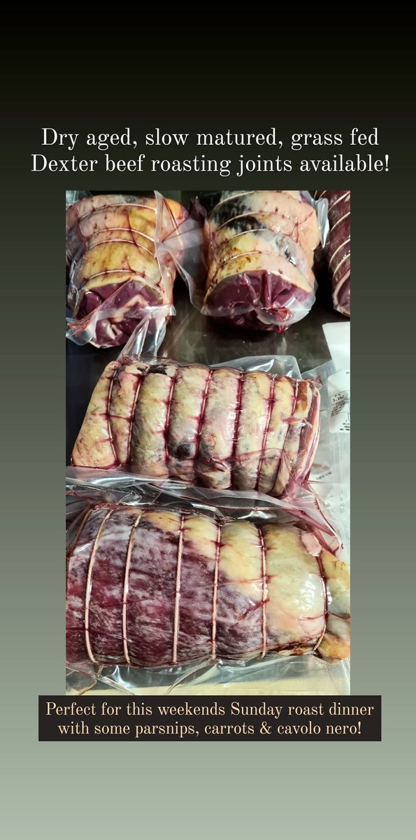 NewMacsFarm's tweet photo. 28 day dry aged, grass fed, slowly matured Dexter beef available at The Mac Shack π₯©ππ best cuts, and cheaper cuts available. #MincedBeef #StirFryStrips #Skirt #Brisket #Topside #ForeRib #Offal #DicedBeef #Steaks #BraisingSteak https://t.co/Uqw35VFCxj