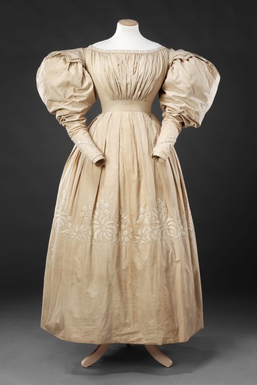 But beginning in the late 1820s and 1830s, skirts began to swell again.