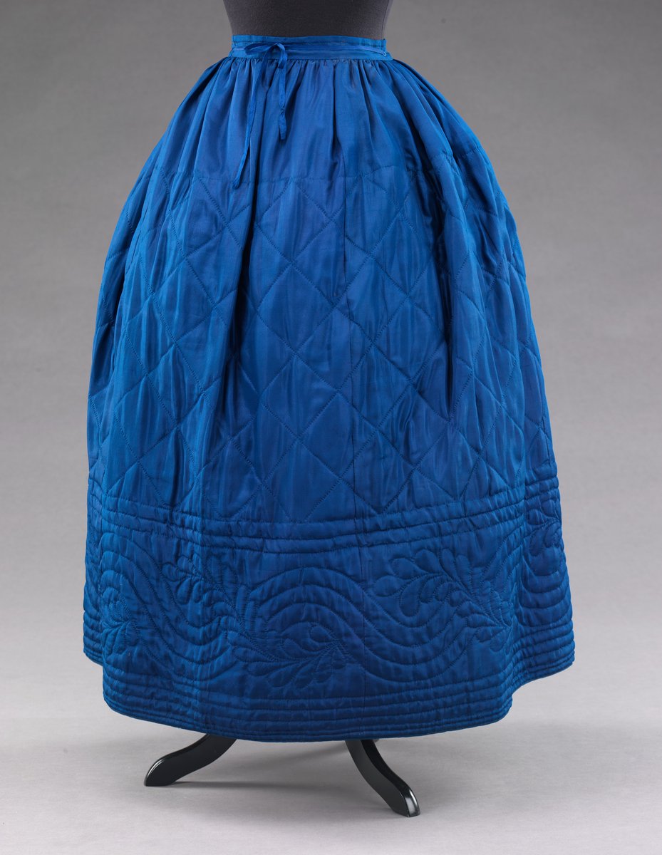 Often a petticoat of this stiffened fabric was worn with up to six starched petticoats in an attempt to achieve the big skirt effect; these tangling petticoats were heavy, bulky and generally uncomfortable.