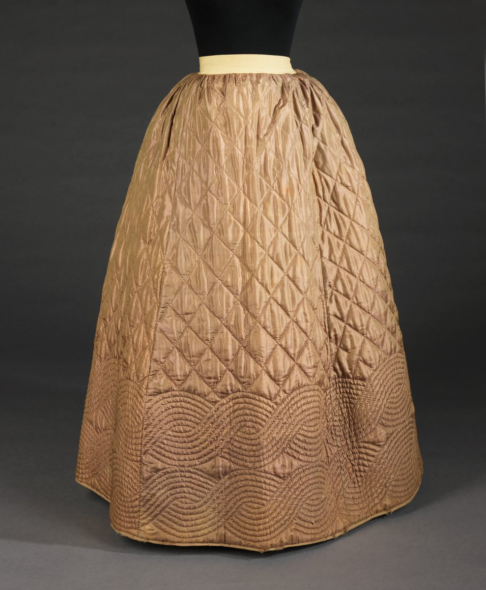 By 1847, crinoline fabric was being used as a stiffening for skirt linings.