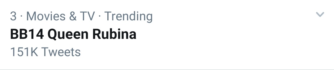 fanclub_rubina's tweet photo. Congratulations guys 150k done.
We created history in BB14 next target = 200k plz keep trending
BB14 Queen Rubina
#PappuSingerRahul https://t.co/kiDNDcjDno