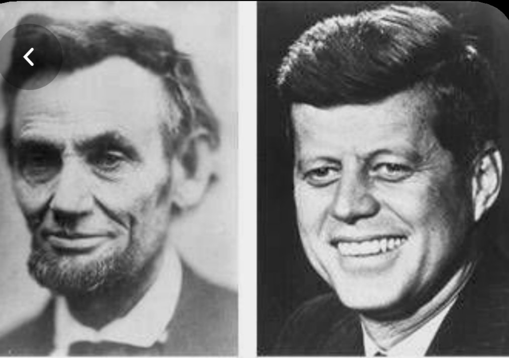Have a history teacher explain this if they can....Abraham Lincoln was Elected to Congress in 1846John F Kennedy was Elected to Congress in 1946Lincoln was Elected President in 1860Kennedy was Elected President in 1960Both were particularly concerned with civil rights