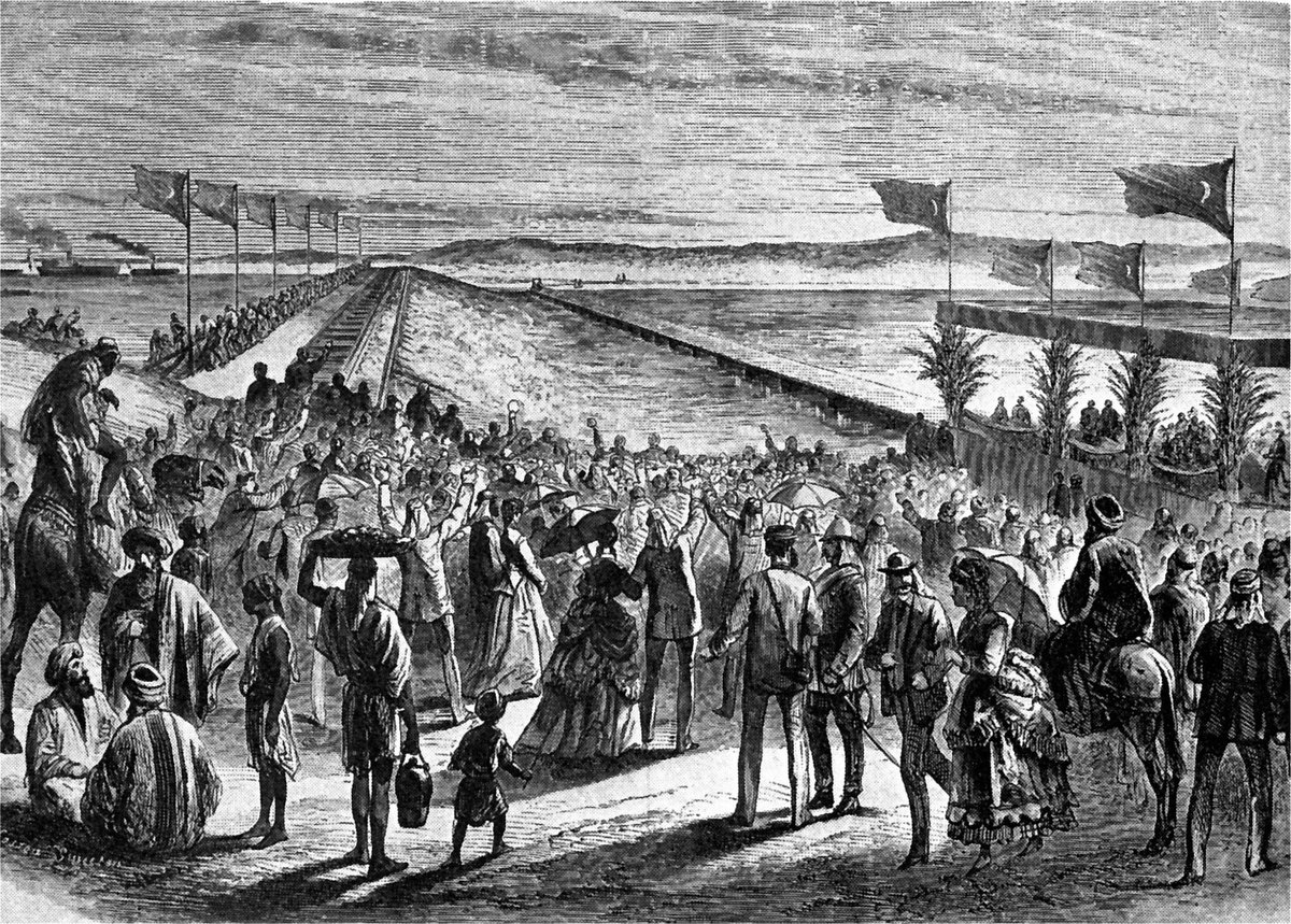 The Suez Canal was constructed between 1859 and 1869 and was officially opened on November 17, 1869. Dreams of building a canal between the Mediterranean and the Red Sea go back almost 4000 years, but until the 1800s, no one had succeeded in building a useable canal.
