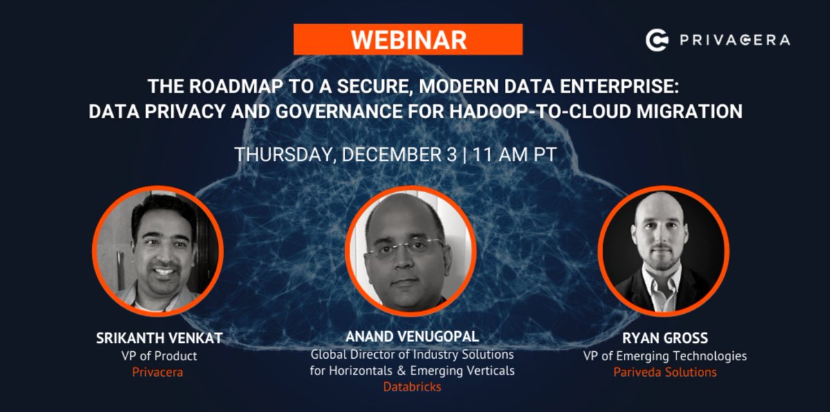 Pariveda_Inc's tweet image. How can you build a strong data governance and compliance foundation? What is the value of adopting cloud-based platforms to modernize your enterprise data? Register for our next webinar to get the answer to these questions and more. @privacera @databricks us02web.zoom.us/webinar/regist…