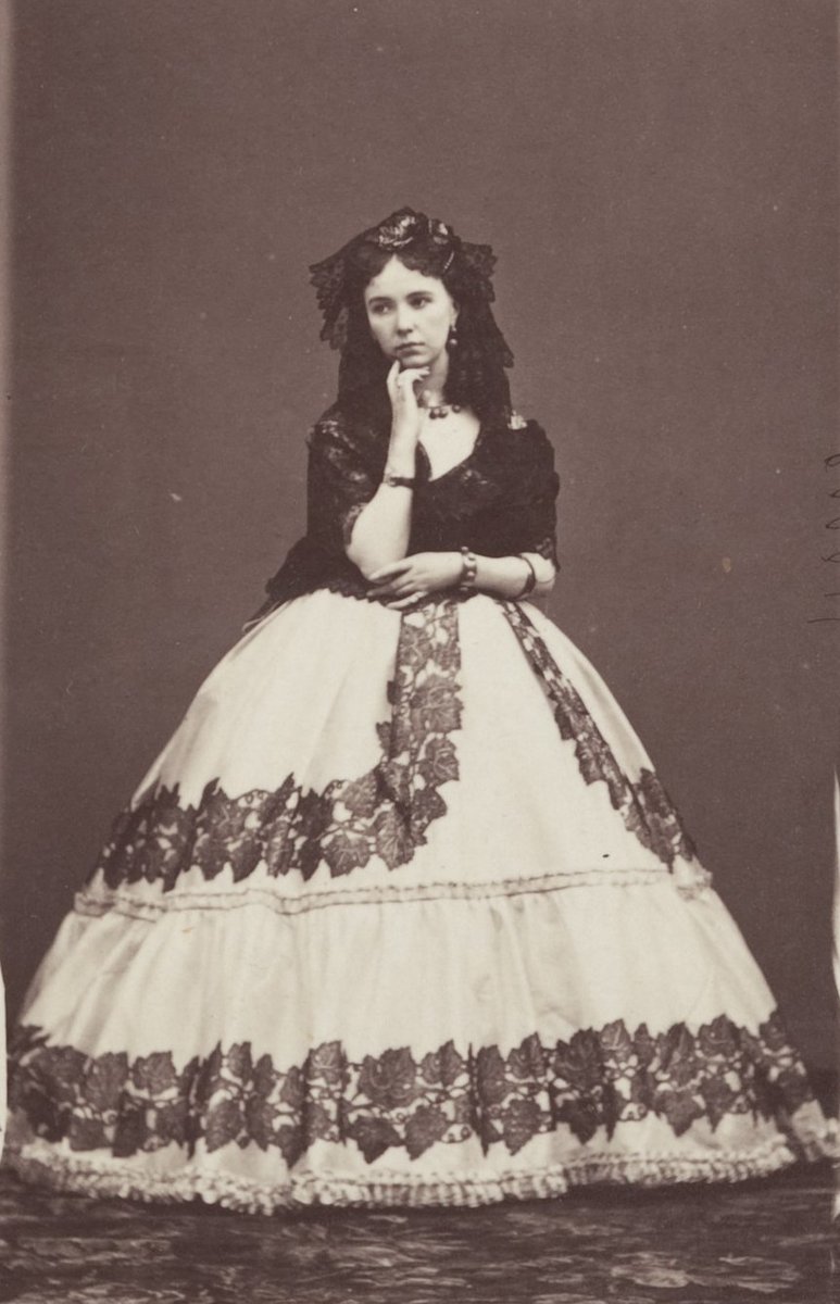 The crinoline needed to be rigid enough to support the skirts in their accustomed shape, but also flexible enough to be temporarily pressed out of shape and spring back afterwards.