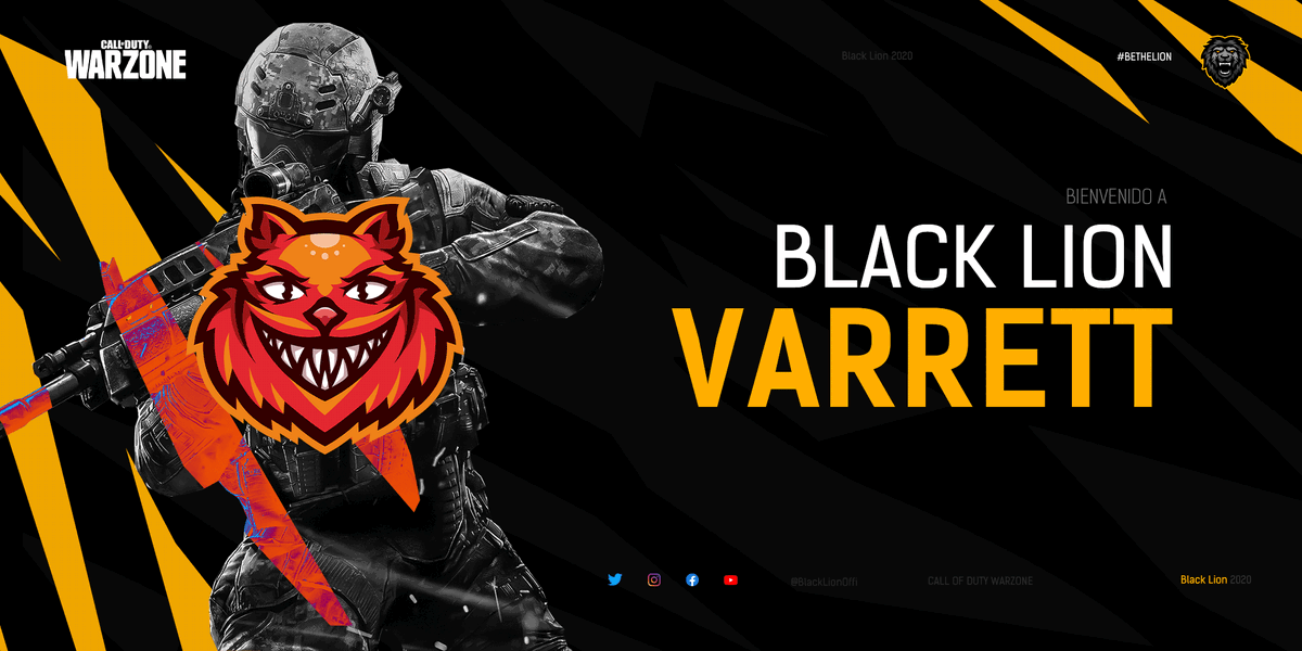 BIENVENIDO @Varret17 A BLACK LION¡¡¡¡¡¡¡

El primer creador de contenido que revelamos y parte del ROSTER de COD: WARZONE es VARRETT. Seremos los reyes del GULAG y juntos crearon un super comunidad.

#BETHEBEST #BETHELION