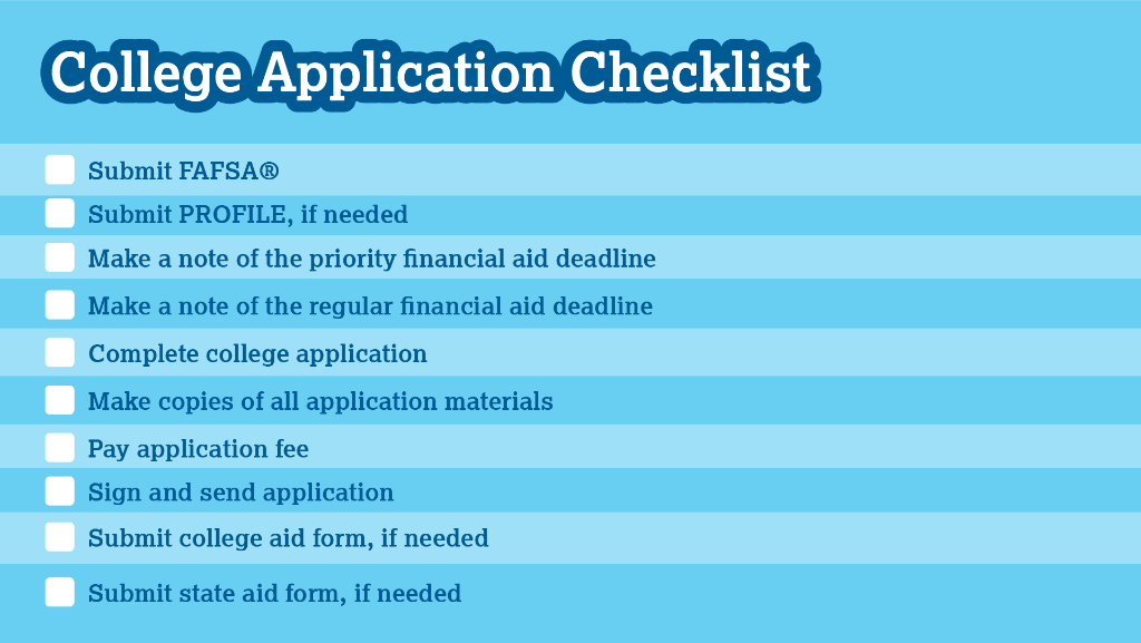 CollegeBoard's tweet photo. It's college application season! Seniors, this checklist will help guide you through the application process. https://t.co/pyTvlYkVy1 https://t.co/zHaTeS6kEK