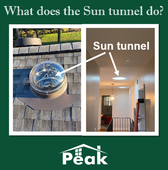 worthapeak's tweet photo. A Sun tunnel is similar to a skylight. It is installed on the #roof to help provide natural light to any dark area of your home. It channels sunlight from the roof, down the tube and into the necessary room. #whatdoesitdowednesday #rooftop https://t.co/LwxKdfOtuO
