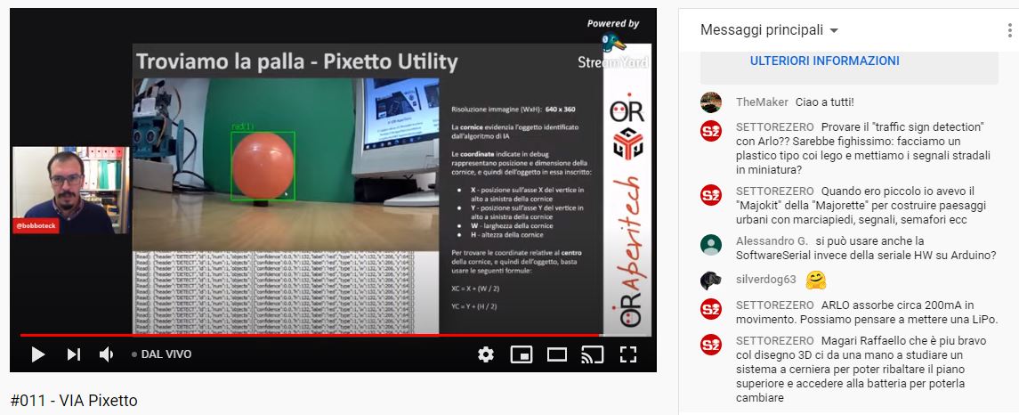 glperrella's tweet photo. Siamo live su youtube con VIA Pixetto  OR-Aperitech https://t.co/sHAHO9Avlm
@viapixetto @ai @arduino @OfficineRobotic https://t.co/wVjqNtpy28