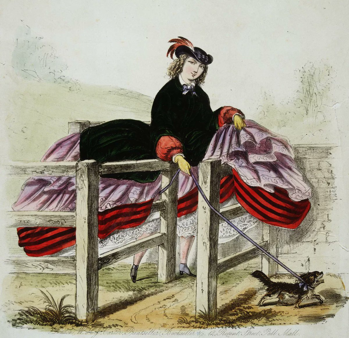 However, it was a fact that the size of the crinoline often caused difficulties in passing through doors, boarding carriages and generally moving about.