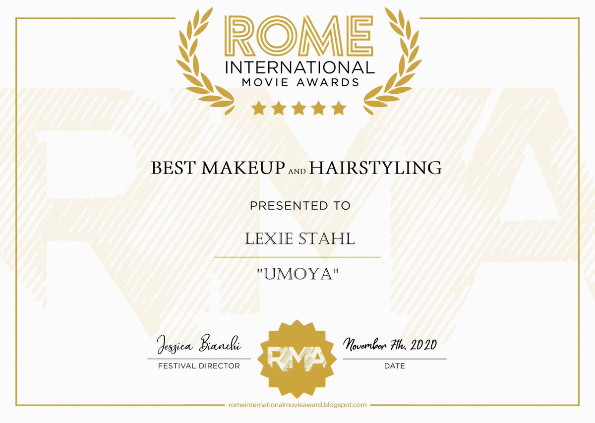 JSFilms3's tweet image. UMOYA WINS 6 AWARDS IN ROME ITALY!Team Sterling and UMOYA, continues their worldwide climb with 6 wins at the ROME INTERNATIONAL FILM AWARDS! Here are the awards...
4.) BEST YOUNG ACTRESS
5.) BEST YOUNG ACTOR
6.) BEST HAIR/MAKE UP
CONGRATULATIONS once again to Team Sterling!
