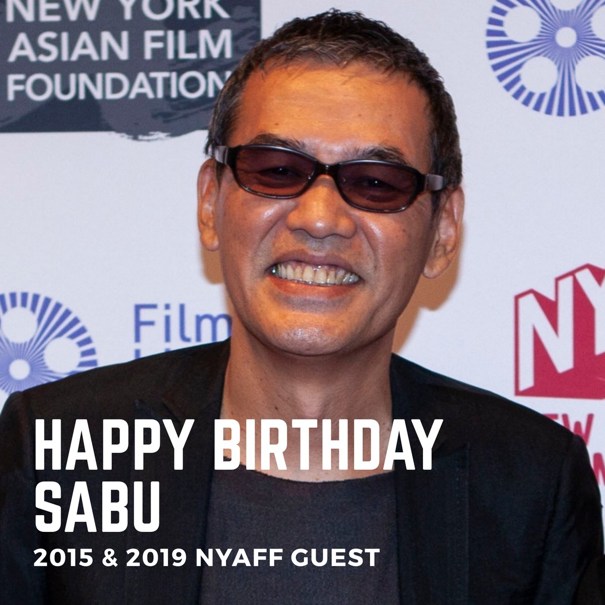 NYAFF's tweet photo. HAPPY BDAY to 2-time NYAFF Guest #JapaneseActor/#director #SABU
NYAFF has shown 6-films by the kinetic 'oft imitated but never equalled' cult auteur #サブ:
2014 -#MISSZOMBIE
2015 -#CHASUKESJOURNEY
2017 -#HAPPINESS
2019 -#JAM & #MrLONG
2020 -#DANCINGMARY
🥂Cheers #田中博行!🍾 https://t.co/89wC4WG6vT