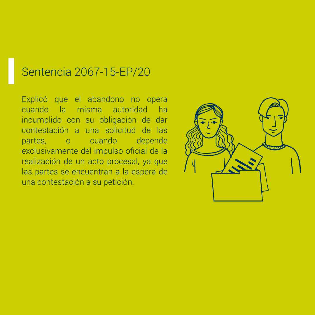 CorteConstEcu's tweet photo. #NovedadesJurisprudenciales | La falta de impulso imputable a la administración de justicia no justifica la declaratoria de abandono. 📄Ver sentencia➡️https://t.co/XjluwFpzMv https://t.co/ClKs03niB6