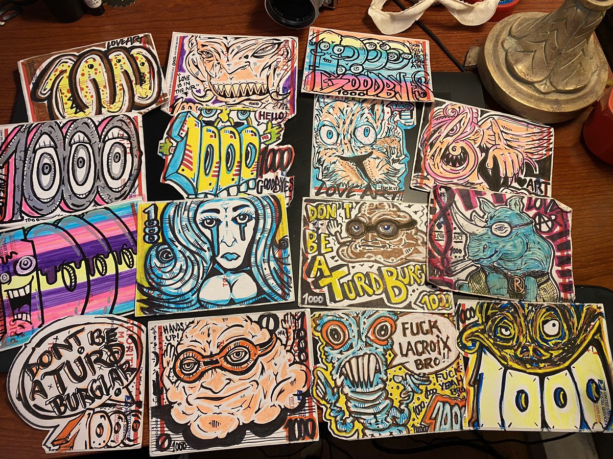 1000goodbyes's tweet photo. Some #Label228 ammo for these streets of LA, sticker art definitely keeps our urban landscape much more colorful with mix of @Sharpie & @poscauk marker art (PS. Dont Be A Turd Burglar) #StickerArt #Slaps #LosAngeles #StreetArt #1000goodbyes https://t.co/otQ15m52kD