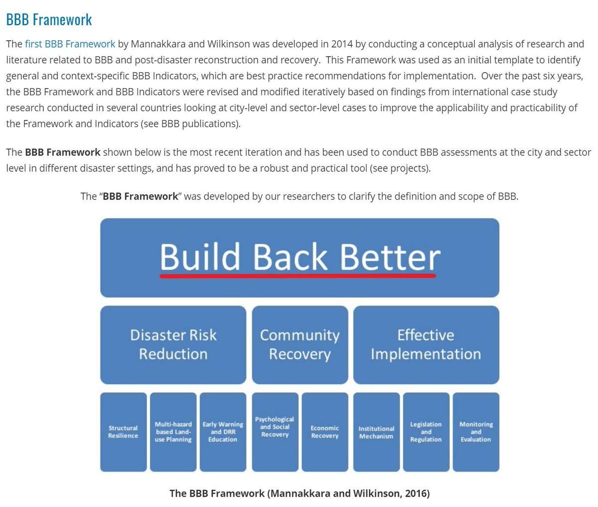 5/12Data harvesting and lessons learned from Sri Lanka were put to the test and by 2014 international guidelines were in place.  #BuildBackBetter was becoming a name brand.