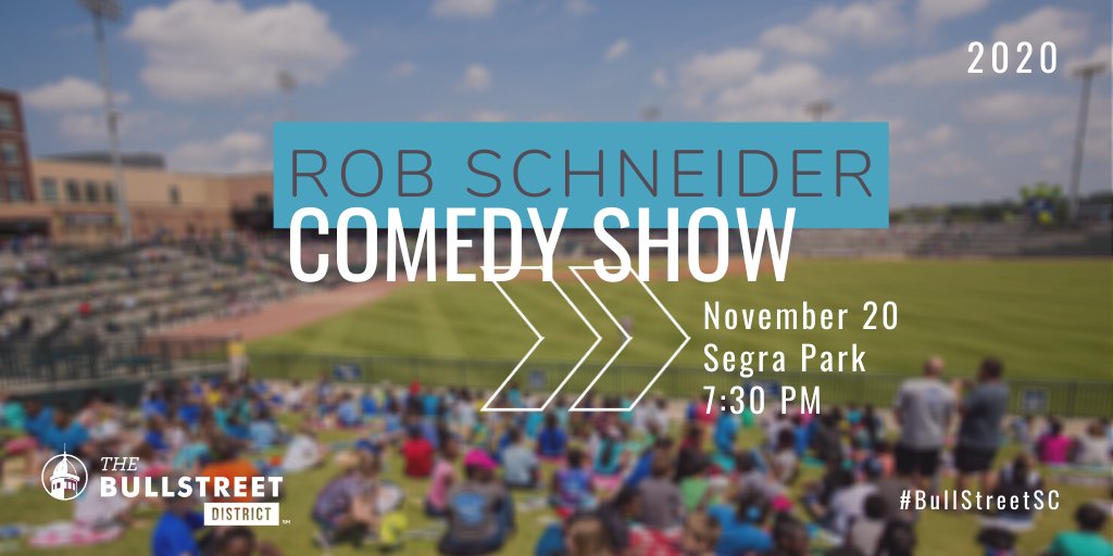 BullStreetSC's tweet photo. Comedian @RobSchneider is coming to Segra Park this week on Friday, Nov. 20. 🙌 You'll know him from his time on @nbcsnl + movie roles in Grown Ups, The Hot Chick; he's also a podcast host + star of @netflix #RealRob. Tickets are on sale now from @ColaFireflies — don't miss out. https://t.co/r73blGRjhs