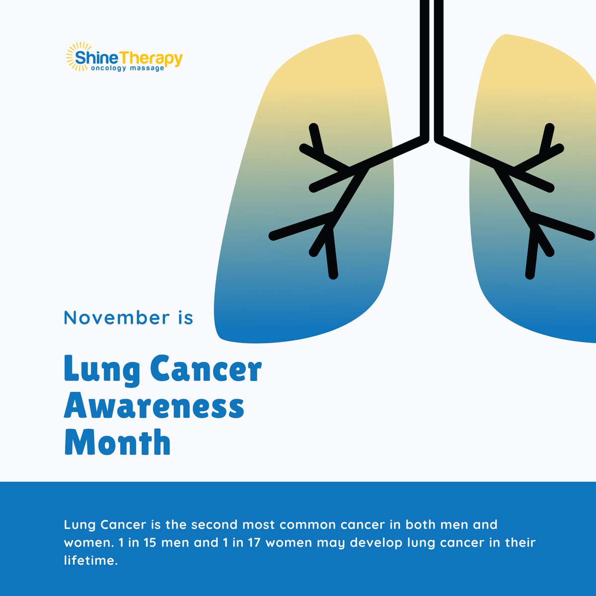 ShineTherapyFW's tweet photo. November is Lung Cancer Awareness Month

To learn more about this diseas, including your risks, visit https://t.co/O3imnakYCh https://t.co/jC75LxQItV