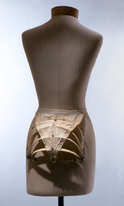 The bustle was worn in different shapes for most of the 1870s and 1880s. The various styles of bustles were made with wires, springs, mohair padding and fabric.