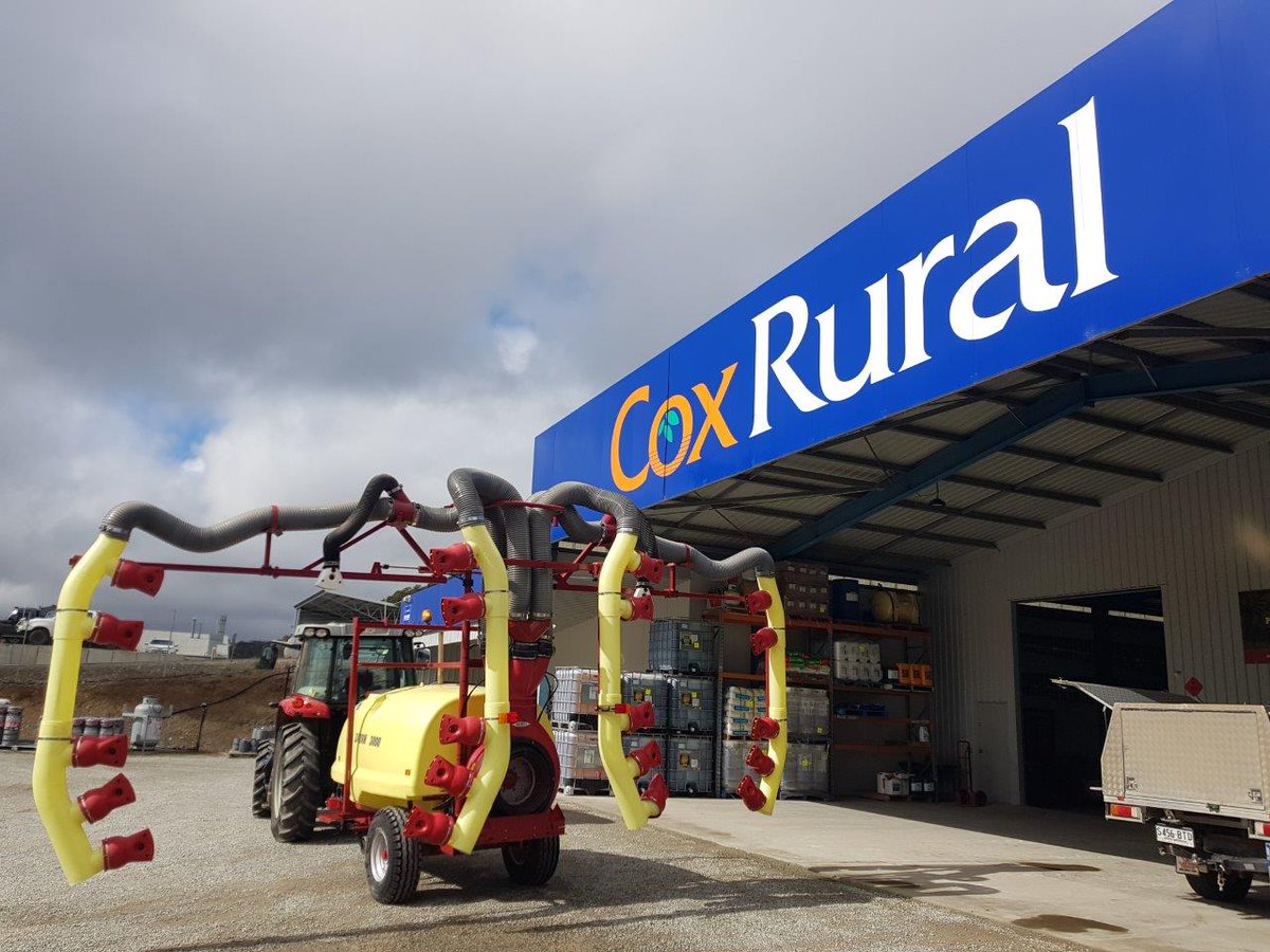 George Family Winegrowers recently took delivery of a 3000L Hardi Zaturn Covamax Dual Row fungicide unit. Thank you for supporting Cox Rural Clare, a local SA owned family business, your Mid North Hardi Dealer. #supportlocalbusiness #HardiWorksHere