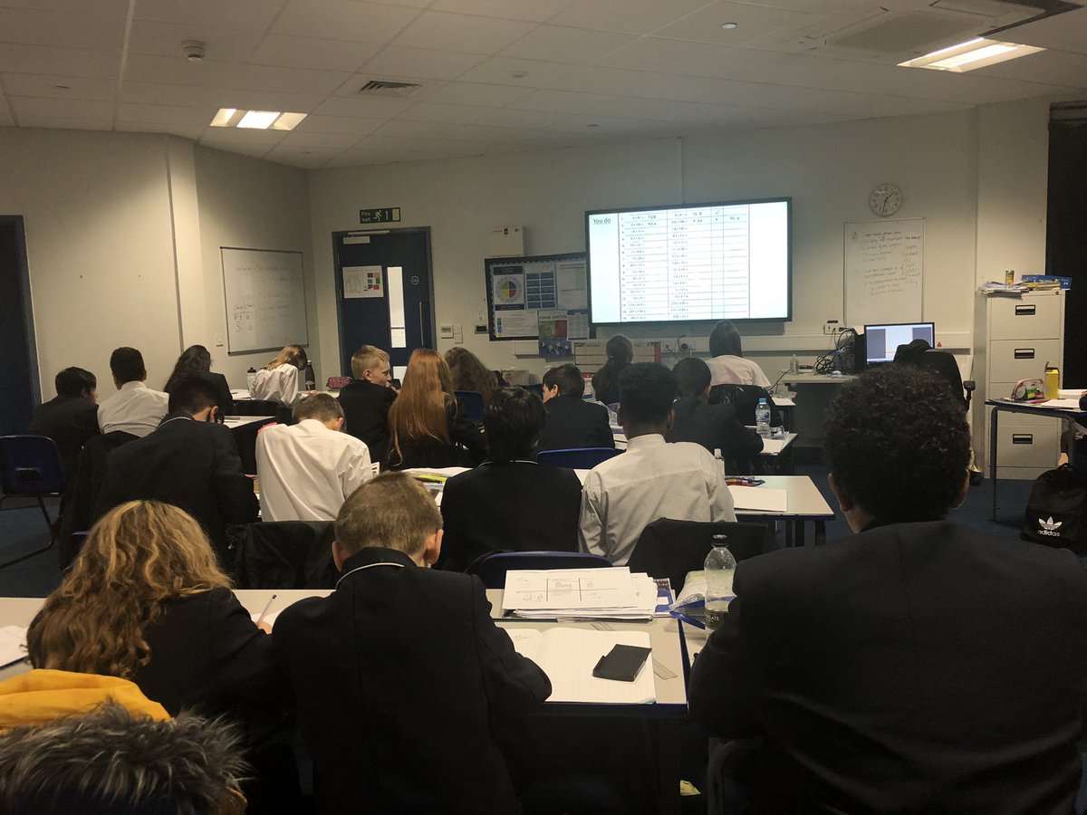 mrsshahmaths's tweet photo. A photo of my year 7s thoroughly enjoying Maths. Had a go at the Calculator Maths task on the #marvellousmaths2 #cpd. Went down a treat for multiplying decimals! They were so excited to use calculators @mathsjem @mrbartonmaths @faculty_maths https://t.co/czye7yN1Kh