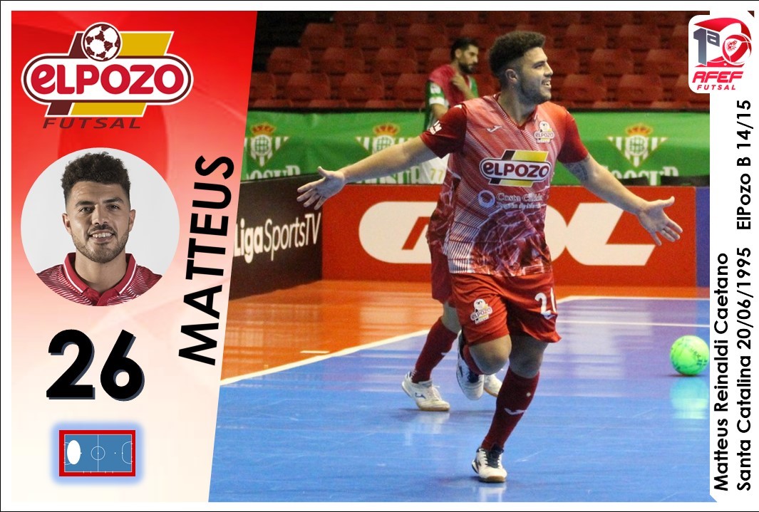 celebracionde99's tweet photo. Cerramos el Dia... y la #Jor9 en cuanto a #Cromos se refiere con un jugador que esta en un momento muy bueno y que en dicha jornada metió un gran gol⚽ #CromoFutsal para Matteus de @ElPozoMurcia_FS ENHORABUENA 💪💪 #ILoveFutsal❤ https://t.co/xG61osGXAg