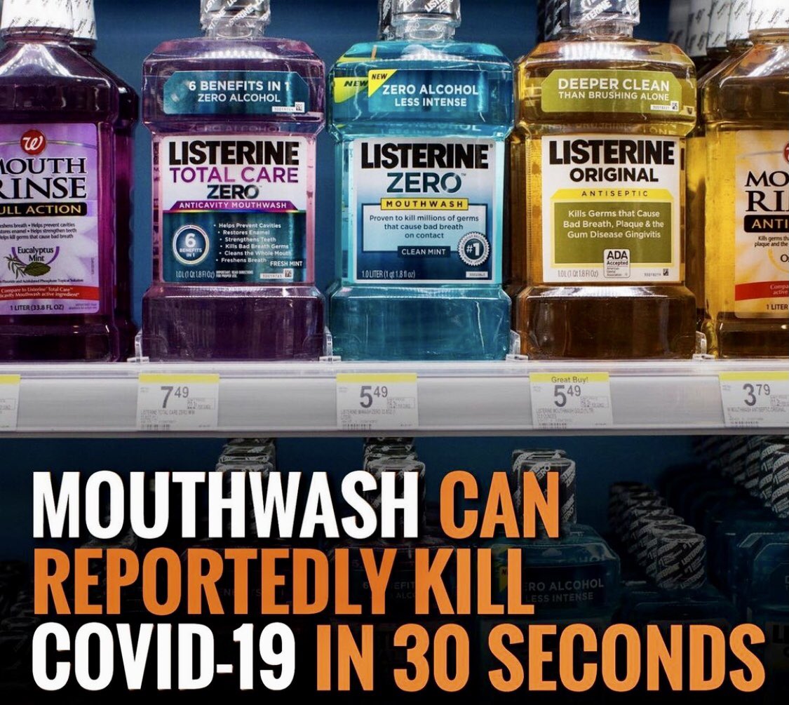 SheepsSlaughter's tweet image. The highly effective solution right in front of our eyes! Every time before you leave your house and come back home do a quick rinse. It is the best thing you can do without a vaccine yet!