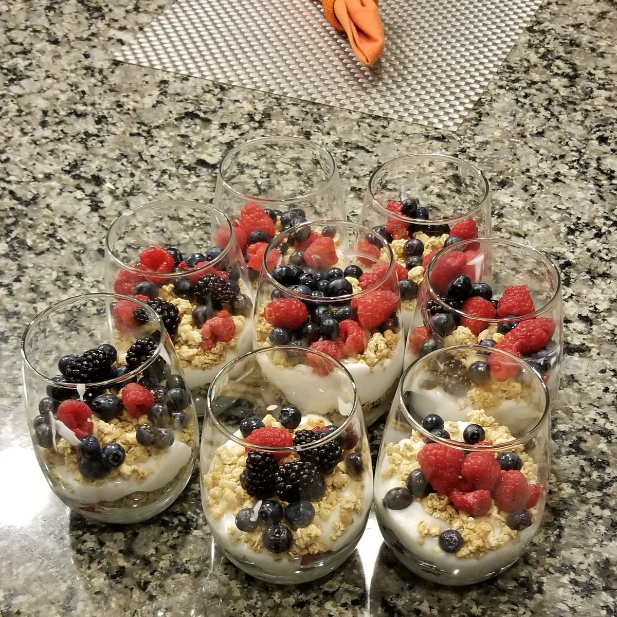 ElanCandC's tweet photo. This is what happens when you have guests over with dietary restrictions. You make adjustments and you're happy to do it ❤😋 Plant based parfait. It was delicious.
#ElanLife #TheKoolAuntie #plantbased #crohnsdisease #hospitality #dessert #care #happyhome https://t.co/DfIE6gs0pX