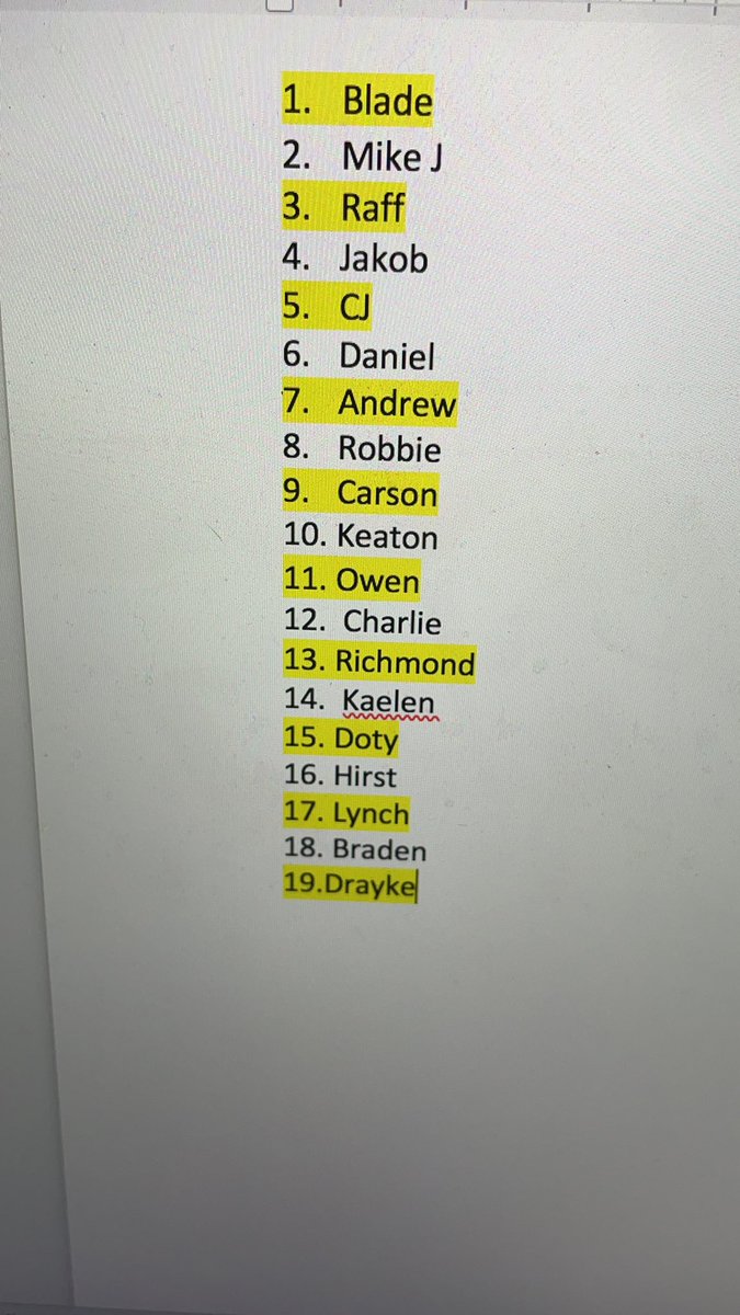 352TurkeyBowl's tweet photo. Here is the full draft list for the 2020 Turkey Bowl. Highlighted names are on the Gravy Train. Should make for a great game! https://t.co/v5jY0H4WUM