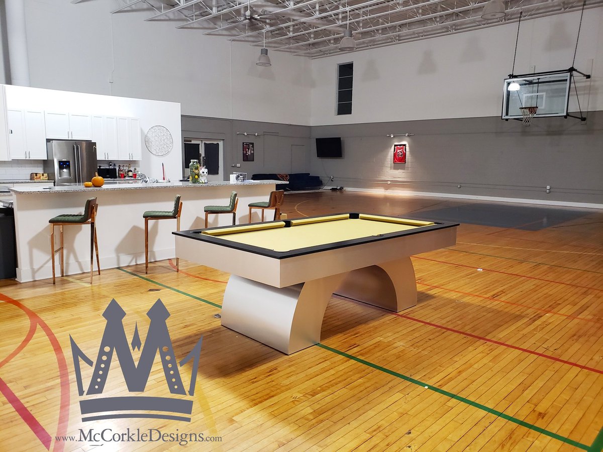 McCorkleDesigns's tweet photo. #8ft #Ezabella #Arched #style #pooltable #billiards🎱 #game #custom #company #tan #felt #metal #finish #design #furniture #homedecor #modern #contemporary #steampunk #wood #company #penthouse #suite #studiolife #events #production #customfurniture #Humpday #mccorkledesigns https://t.co/XEsmIAVLmK