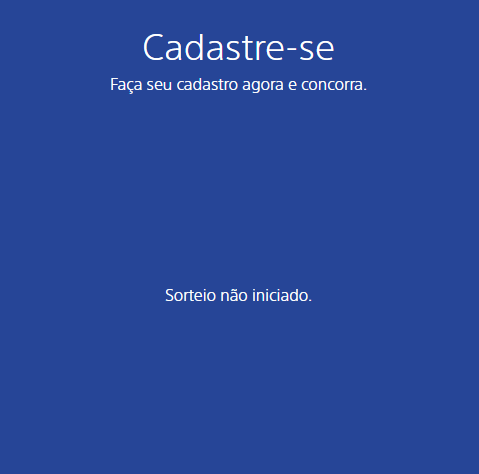 douglasvb1's tweet photo. Sorteio acabou mas nem começou, ninguém conseguiu cadastrar, como é que sai um ganhador?
#PS5noBrasil #JogarNaoTemLimites @PlayStation_BR @PlayStation #ps5 https://t.co/5kso9FMN6m