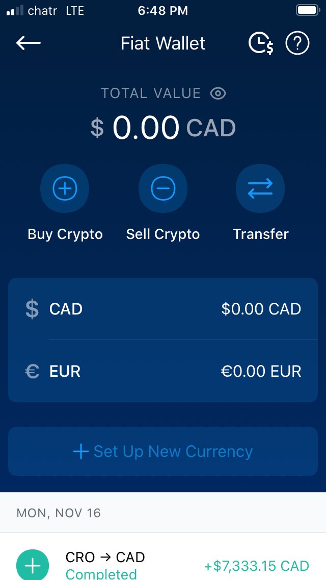 yootallio's tweet photo. @cryptocom @Kris_HK No it is still not working my fiat wallet is still zero https://t.co/MEOFo29yMy