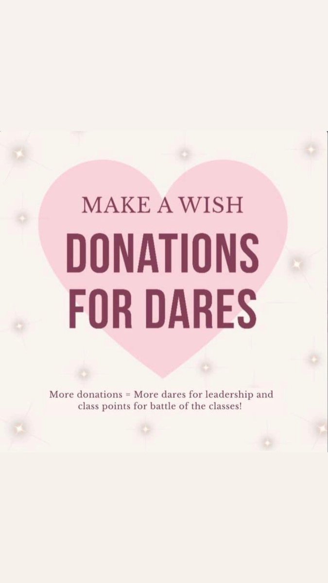 evhspride's tweet photo. Hi Cougars! For Make a Wish, every donation equals to a dare for leadership and class points for battle of the classes, so make sure to donate at the contactless donation spot at EV! https://t.co/HvB0O5dbm5