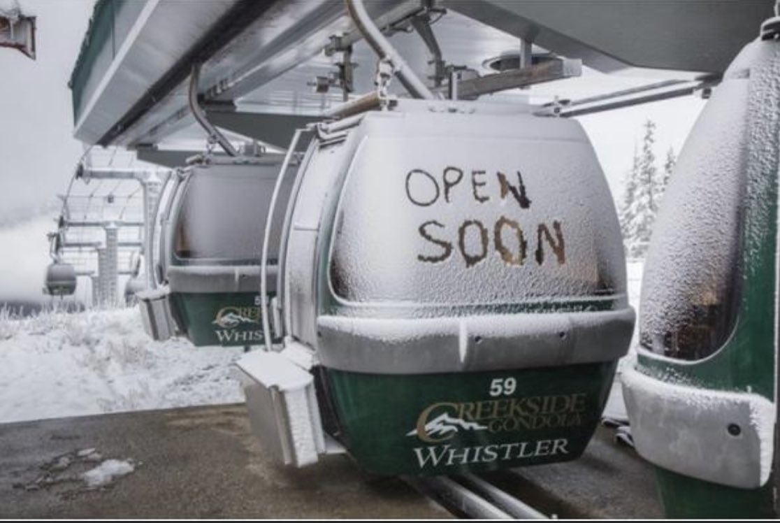 KathiBridge's tweet image. And so it begins! Fingers crossed skiing lasts the season.          Whistler-Blackcomb