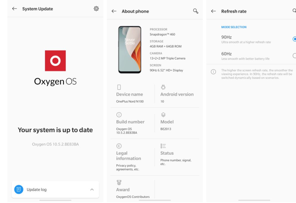 stufflistings's tweet photo. In a surprise turn of events, the OnePlus Nord N100, which was earlier expected to feature a 60Hz refresh rate panel, actually features a higher 90Hz refresh rate.
Via: https://t.co/JWb7oWkIX9
#OnePlus #OnePlusNordN100 https://t.co/InoAxYvNux