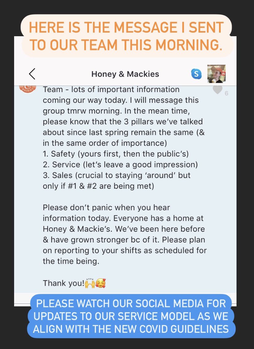 HoneyAndMackies's tweet photo. Posted this to our other social media. Further details to come .. thank you to everyone who has shown us so much love during this time! Our strength &amp; determination is inspired by you guys 🥰🙌🙏🍦 #notgoinganywhere #ToLegitToQuit 🤣 https://t.co/d2Tapuuo3S
