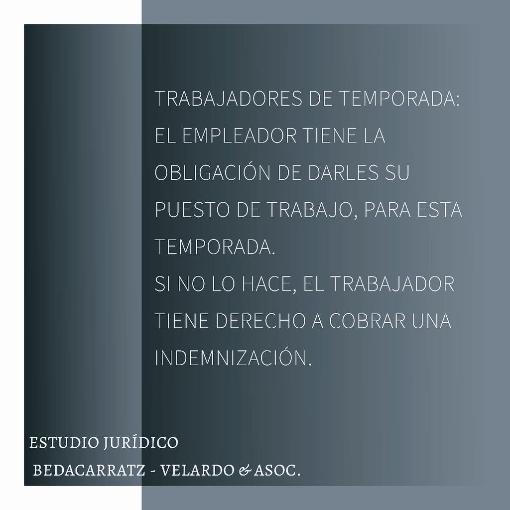 estudioBVA's tweet photo. #trabajo #temporada #derecholaboral #Argentina #Partidodelacosta https://t.co/7bRbMJvgXb