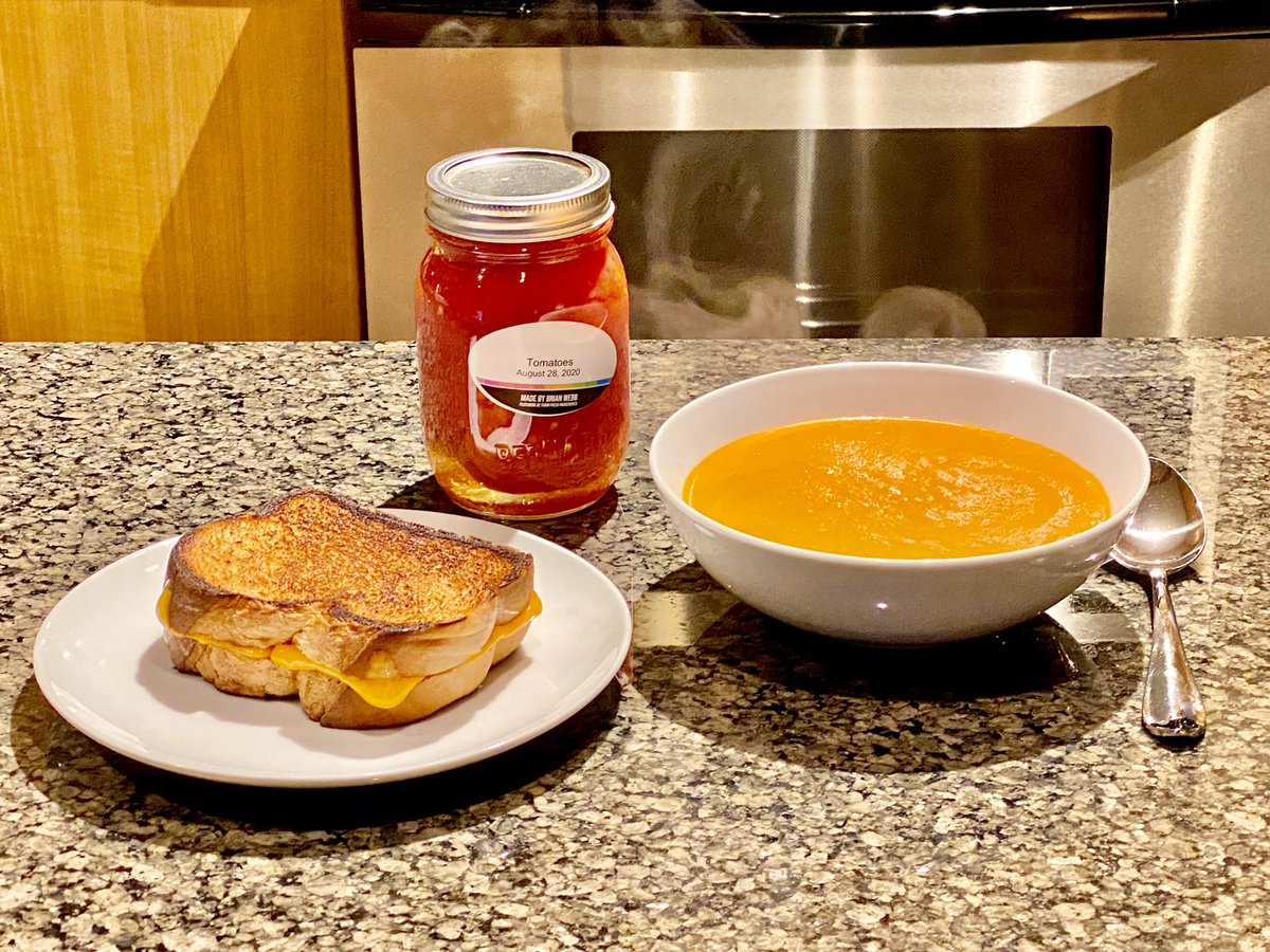 br_webb's tweet image. I made homemade tomato soup with the tomatoes I canned this summer! #canvolution #cannedtomatoes #tomatosoup #domesticdiva
