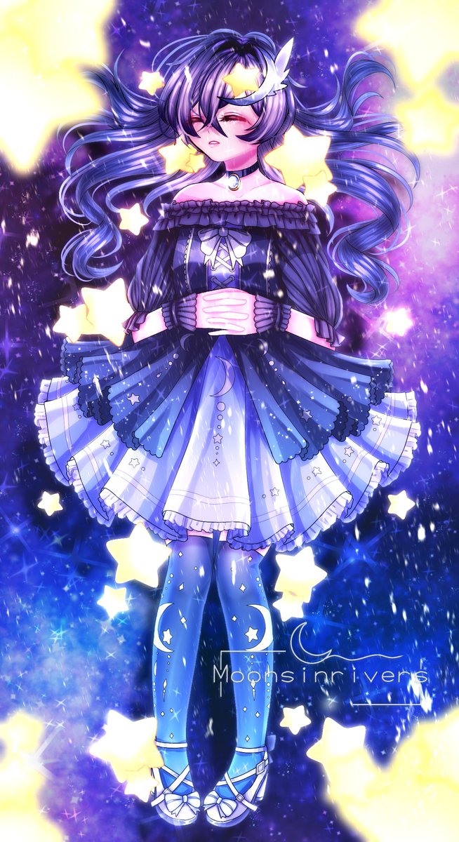 Moonsinrivers's tweet photo. "You may rest among the stars now..."

(*˘︶˘*).。.:*✧ 

Time spent: 15hrs and 30mins
Layers used: 110+ https://t.co/OWk0AZqAHq