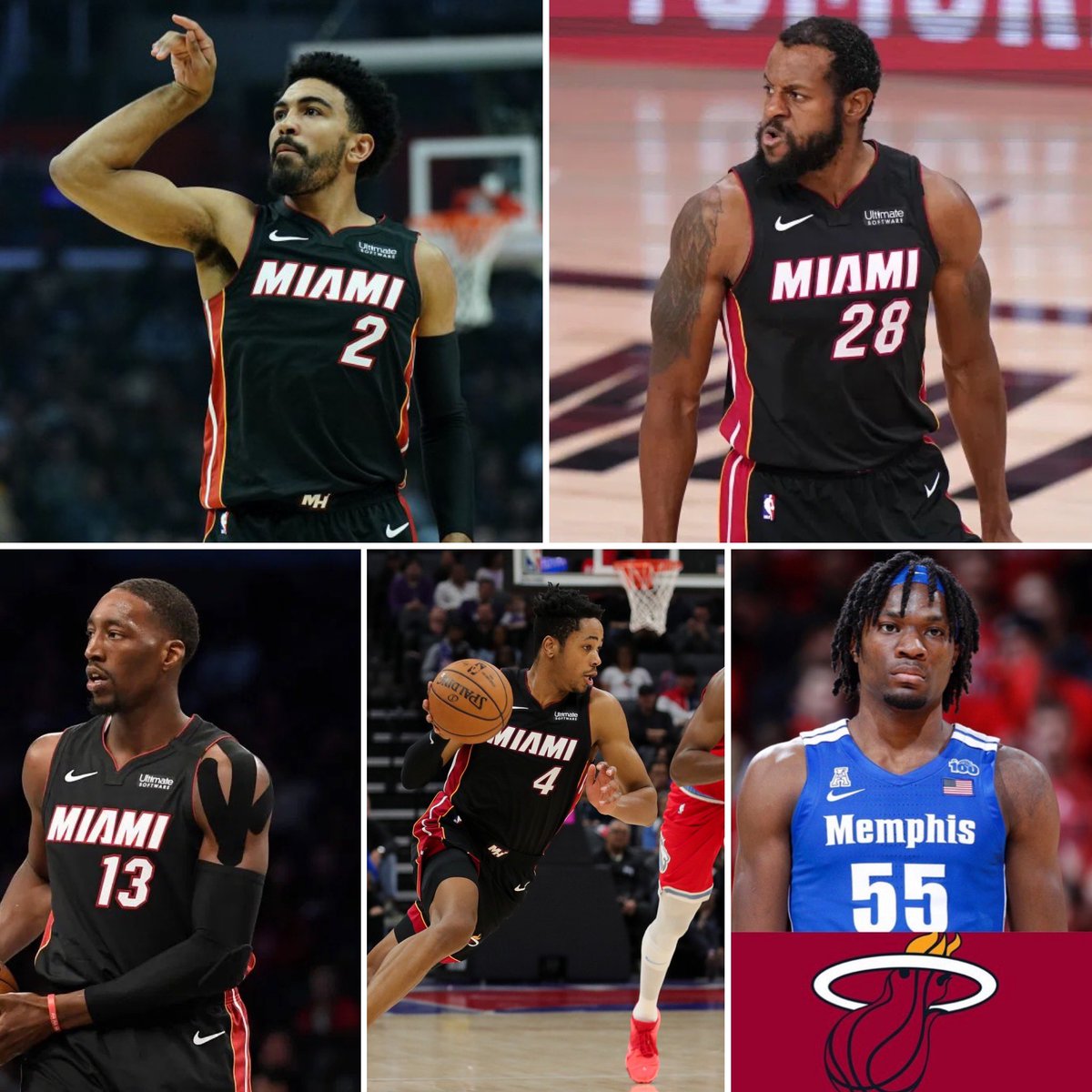 NigeriaBasket's tweet image. Gabe Nnamdi Vincent 
Andre Iguodala 
Bam Adebayo
Kezie Okpala &amp;amp; now... 
Precious Achiuwa

The Miami Heat now have five Nigerians. 🇳🇬🇳🇬🇳🇬🇳🇬