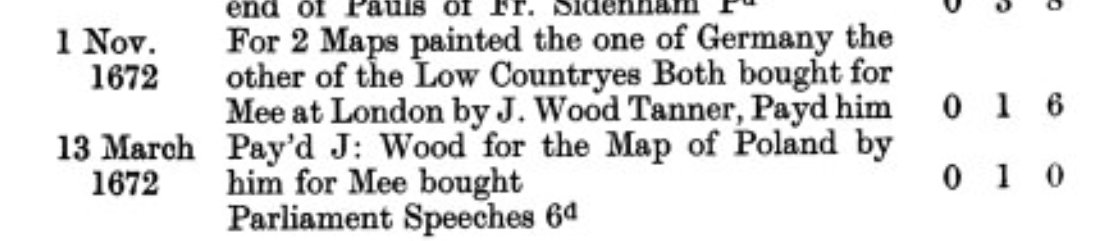 BunyanSociety's tweet photo. In 1672 Moore also bought maps of #Holland, #Germany and #Poland (some examples below👇). Perhaps he planned to frame and hang these. Early modern homes of English #clergymen were not as bland as we may think. #GodlyHousehold #BLMaps https://t.co/njojbjxvHp