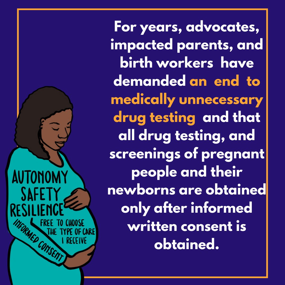 NYC Health & Hospital Corporation released a policy requiring informed consent before testing pregnant people. However, the policy still allows testing of newborns without parental consent, an equally harmful practice that undermines trust in their providers.  #SupportDontReport
