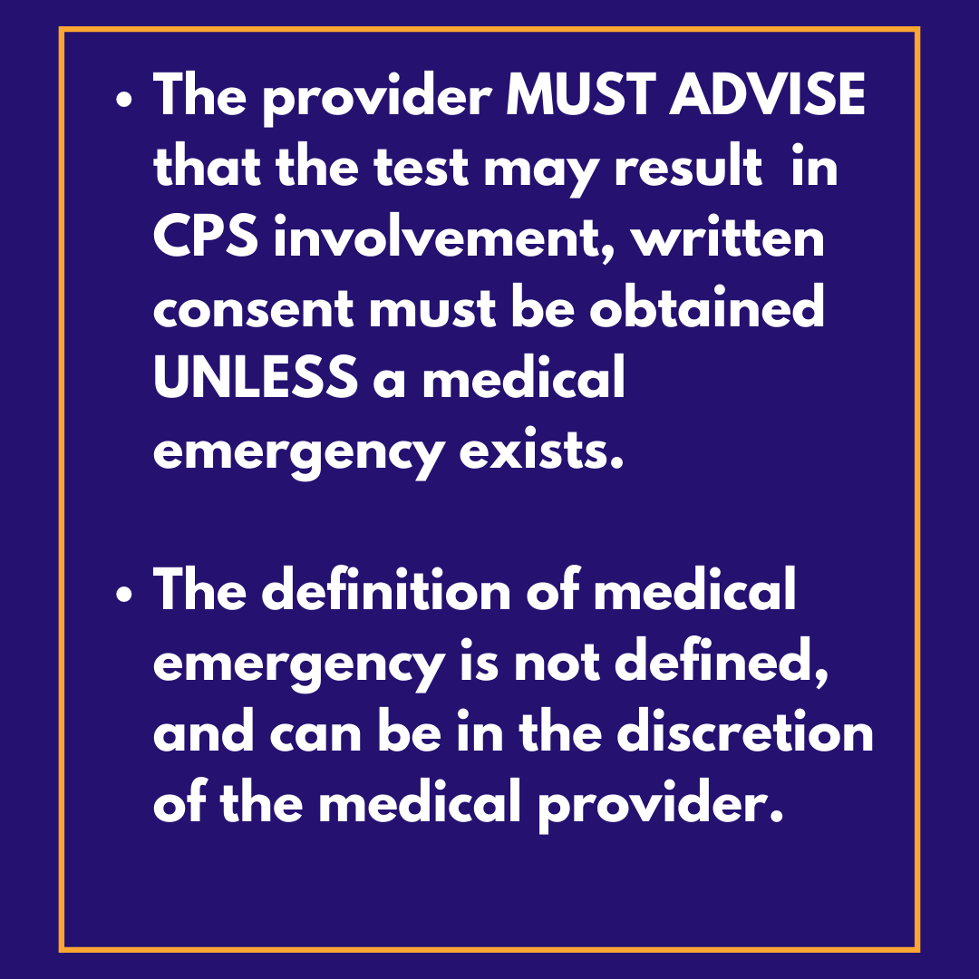 NYC Health & Hospital Corporation released a policy requiring informed consent before testing pregnant people. However, the policy still allows testing of newborns without parental consent, an equally harmful practice that undermines trust in their providers.  #SupportDontReport