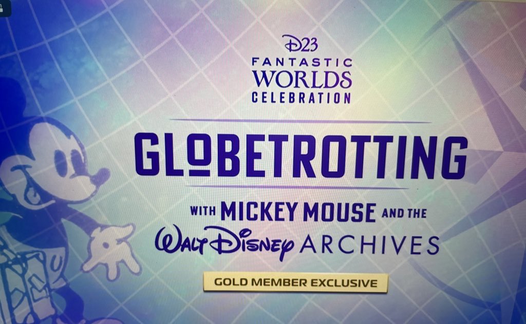StephRosPhoto's tweet photo. Time to watch the Gold Member Exclusive D23 event, Globetrotting with Mickey Mouse and The Walt Disney Archives #D23 #Mickey92
@DisneyD23 https://t.co/XgYphfwl19