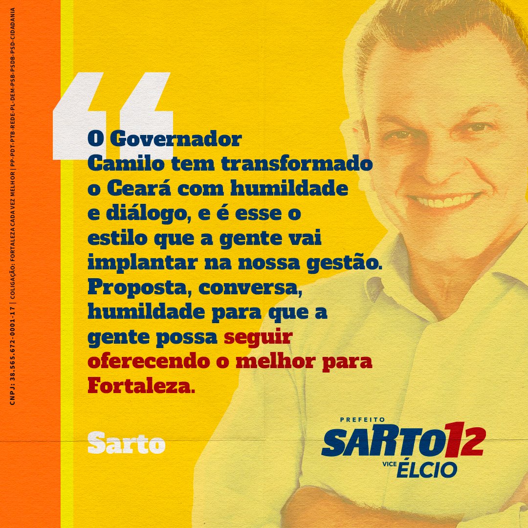 josesartoce's tweet photo. Sarto tem diálogo e parceria com o governador Camilo Santana, para Fortaleza seguir avançando e trazer cada vez conquistas aos fortalezenses. 

Vamos em Frente! 🤝

#Fortaleza #CaminhandoJuntos #ComForçaECoragem #OTrabalhoSérioNãoPodeParar #Time12 https://t.co/OfYrO2a0IY