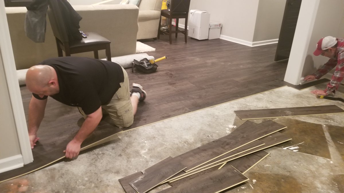 ZenRestoration's tweet photo. Friday, the 13th was no fun for this family.  Their hot water heater leaked and soaked the basement.  They called Zen Dry and we were there ASAP to lift up the flooring and dry them out.  Got a leak?  Don't cry, call the professionals at Zen Dry. (678) 468-3435. https://t.co/PSJUmOxYTy
