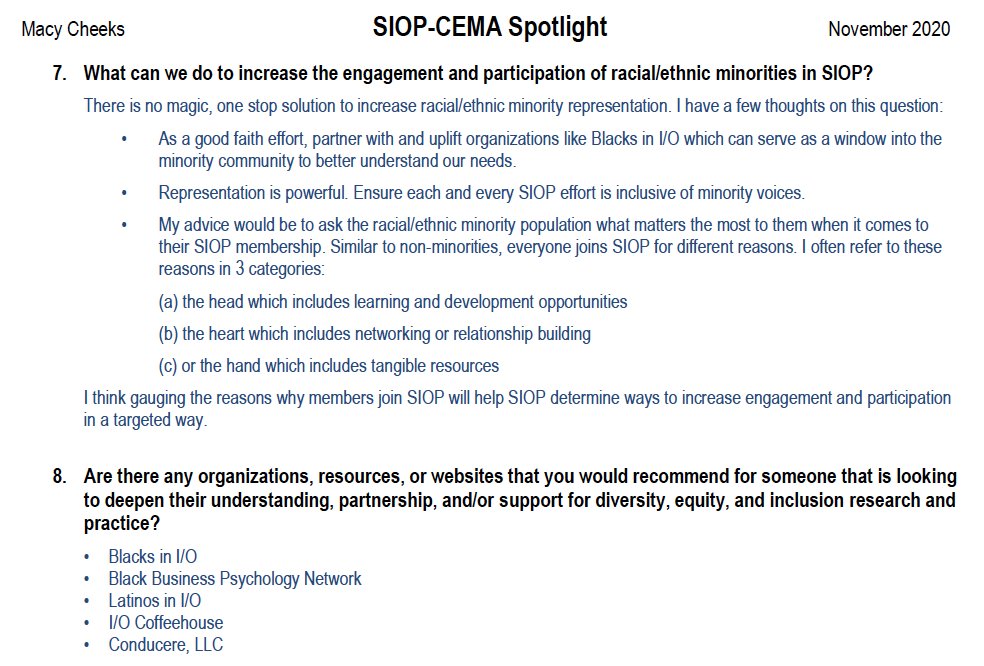 SIOP_CEMA's tweet photo. Next #CEMAspotlight is a double feature! Highlighted are the co-founders of @blacksinIO Shavonne Holman &amp; @MacyCheeksIO - They share their valuable insights regarding strategies for increasing representation for racial/ethnic minorities in SIOP! @SIOPtweets https://t.co/o2Y9mgyEJ9
