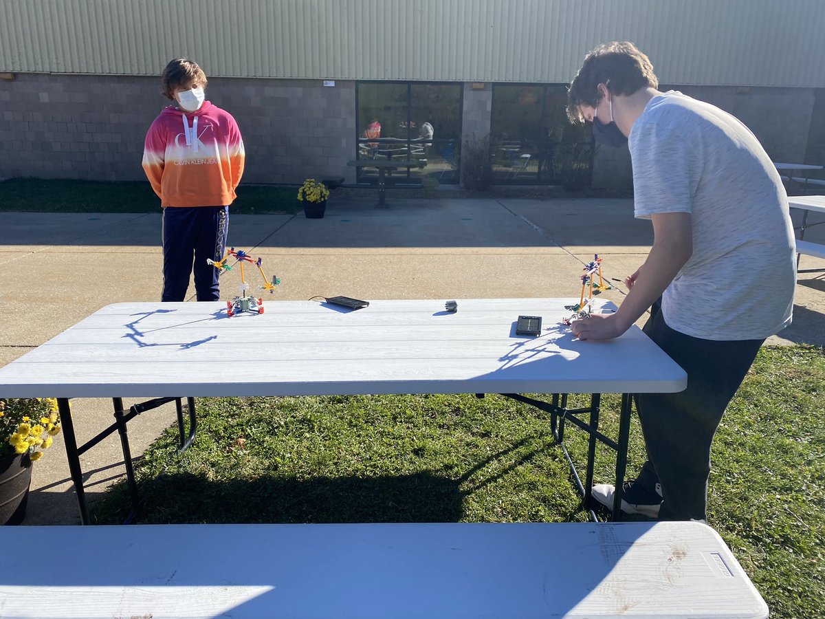 Myersstem's tweet photo. So happy we had a sunny day so we could test out our spinners and solar panels outside. @CCSD66 https://t.co/ze0o4zzsaZ